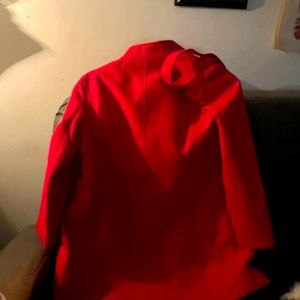 Women’s Large Pea coat (Red) w/belt-Never worn